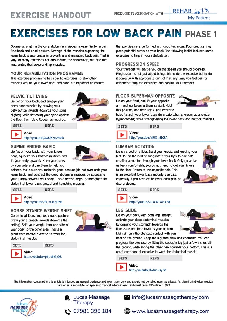exercise for lower back pain 